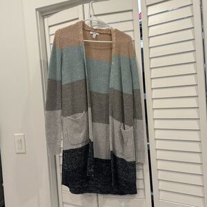 Multicolor knit cardigan